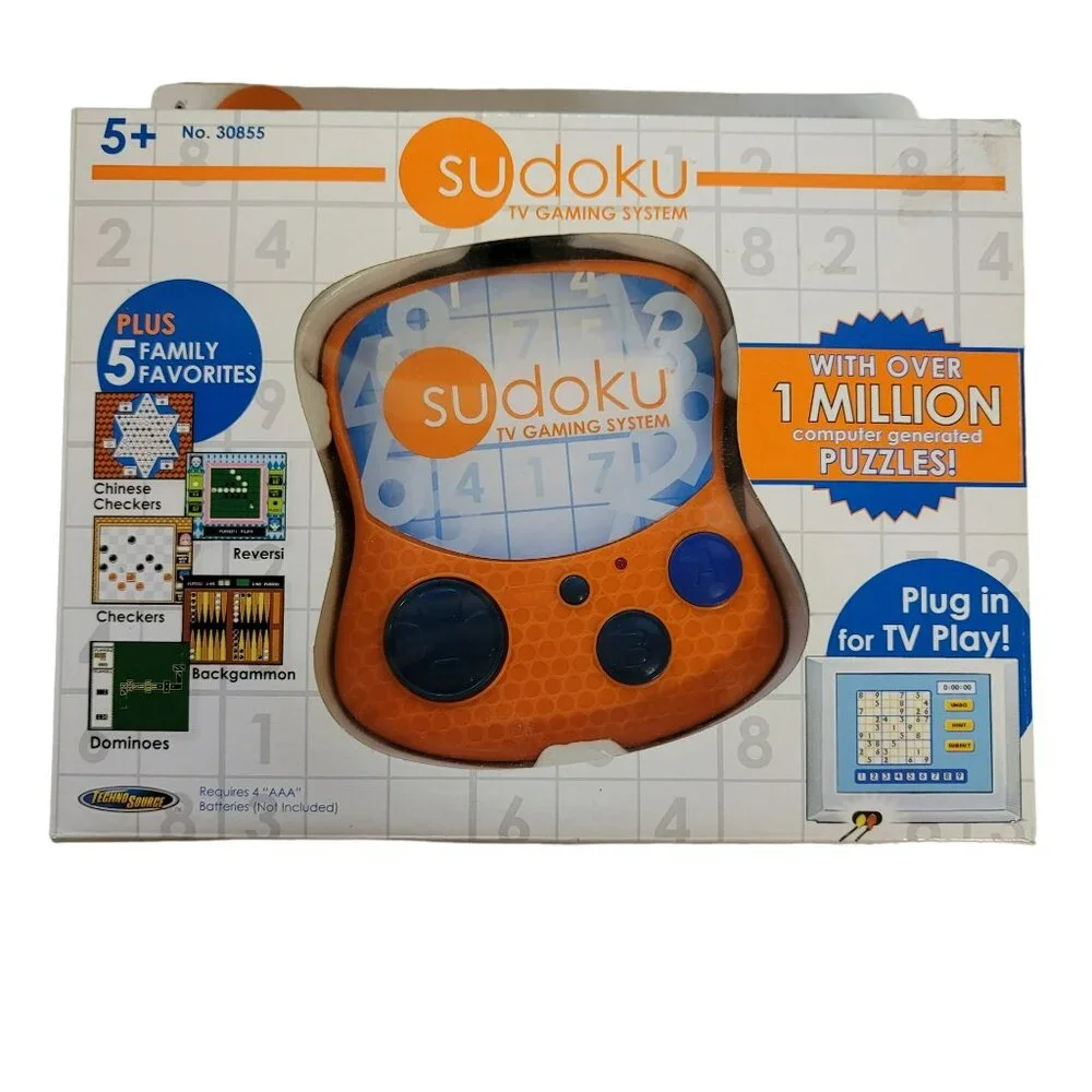Sudoku TV Gaming System Unit Open Box Untested in Box GA148